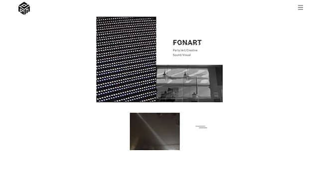 Fonart Webサイトのファーストビュー